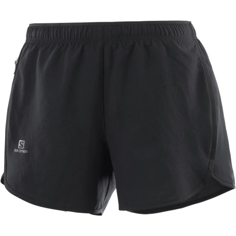 Black Salomon Agile Women's Running Shorts | IE IJ6198